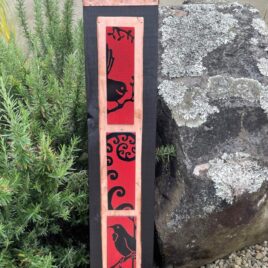 Red Pīwakawaka/Koru/Tūī Garden Art
