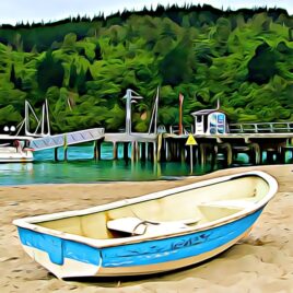 Whangamata Wharf Wall Art – picture only