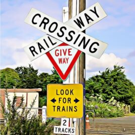Railway Crossing Wall Art – picture only