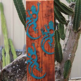 3 Gecko Garden Art