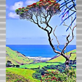 Awhitu Peninsula on Silver Outdoor Wall Art