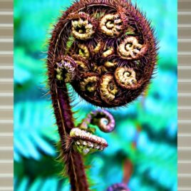 Koru on Stone Outdoor Wall Art