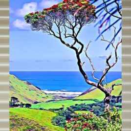 Awhitu Peninsula on Stone Outdoor Wall Art
